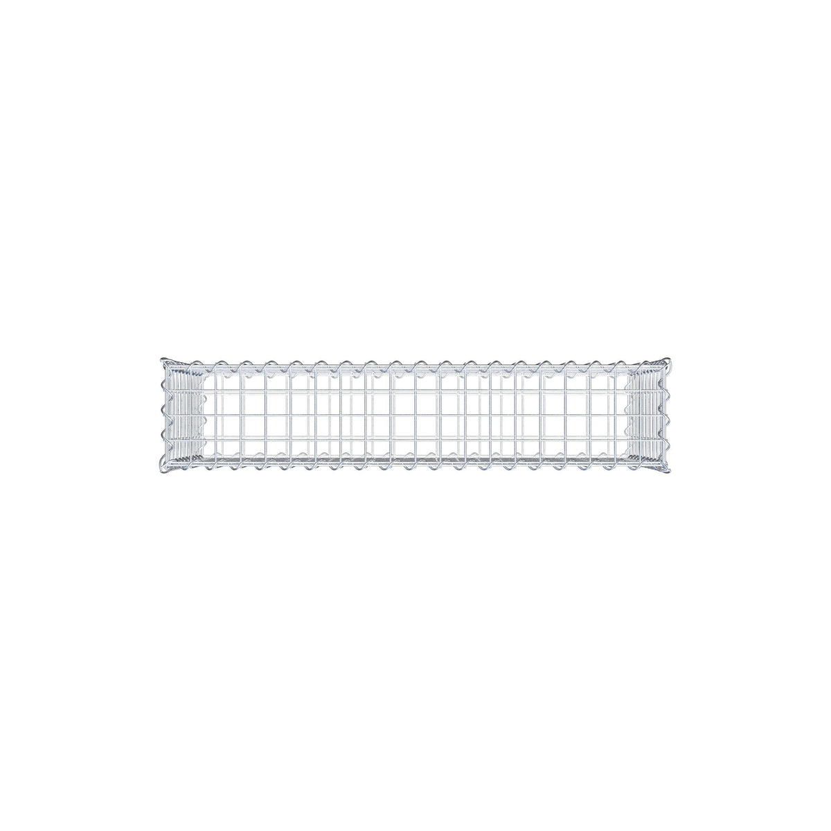 Gabião 100 cm x 50 cm x 20 cm (C x A x P), malhagem 5 cm x 5 cm, espiral