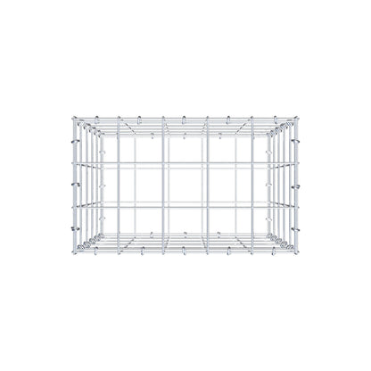 Gabion 50 cm x 50 cm x 30 cm (L x H x D), maskstorlek 10 cm x 10 cm, C-ring