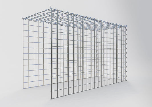 Gabião Tipo 4 100 cm x 60 cm x 40 cm (C x A x P), malhagem 5 cm x 5 cm, espiral