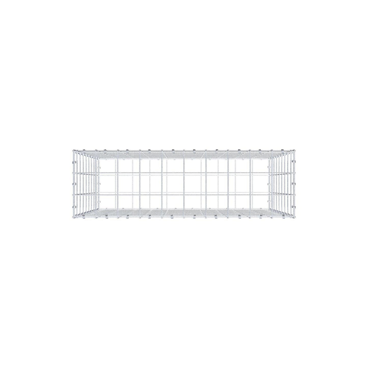Gabion 100 cm x 90 cm x 30 cm (L x H x D), maskestørrelse 10 x 10 cm, spiralring