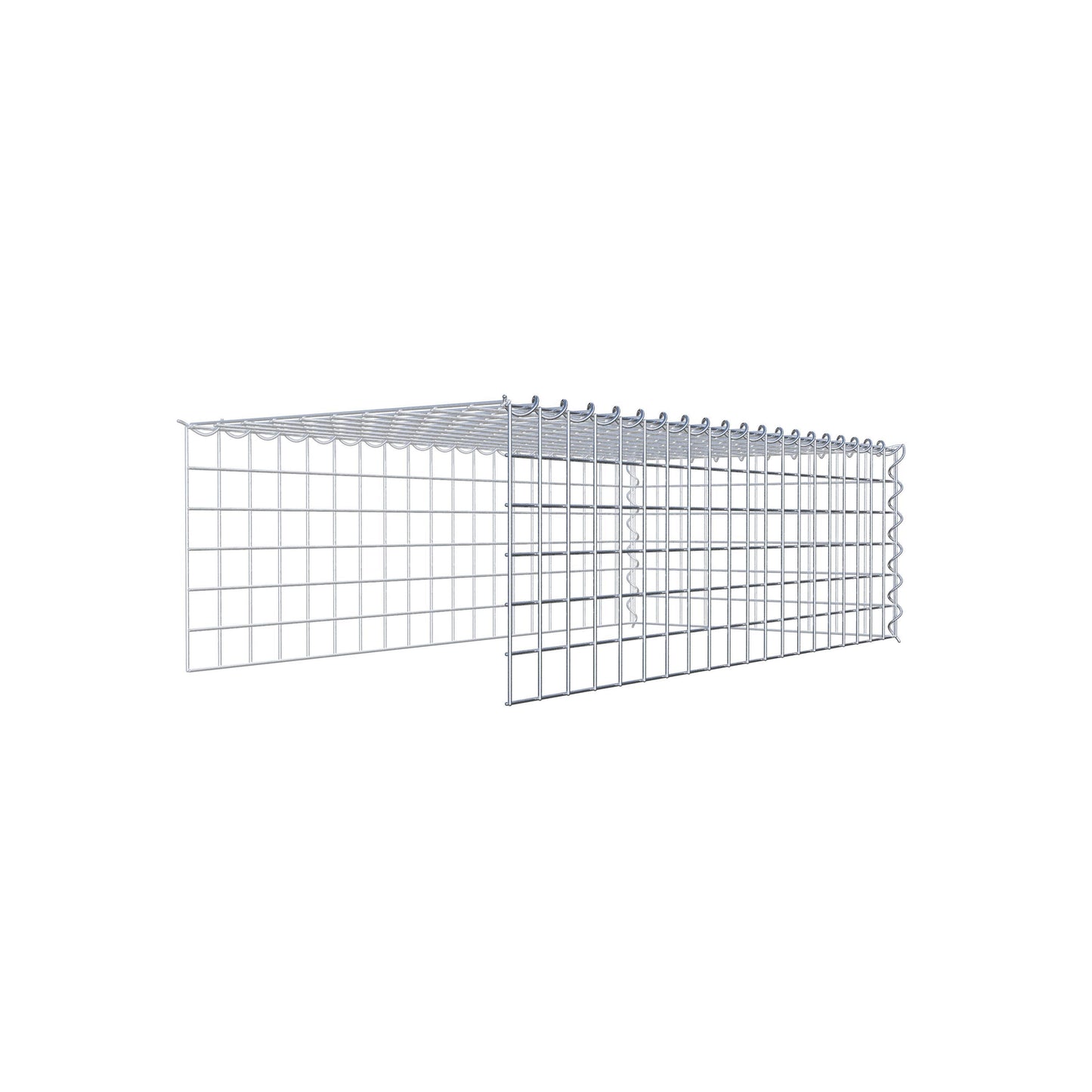 Gabião Tipo 4 100 cm x 30 cm x 50 cm (C x A x P), malhagem 5 cm x 5 cm, espiral