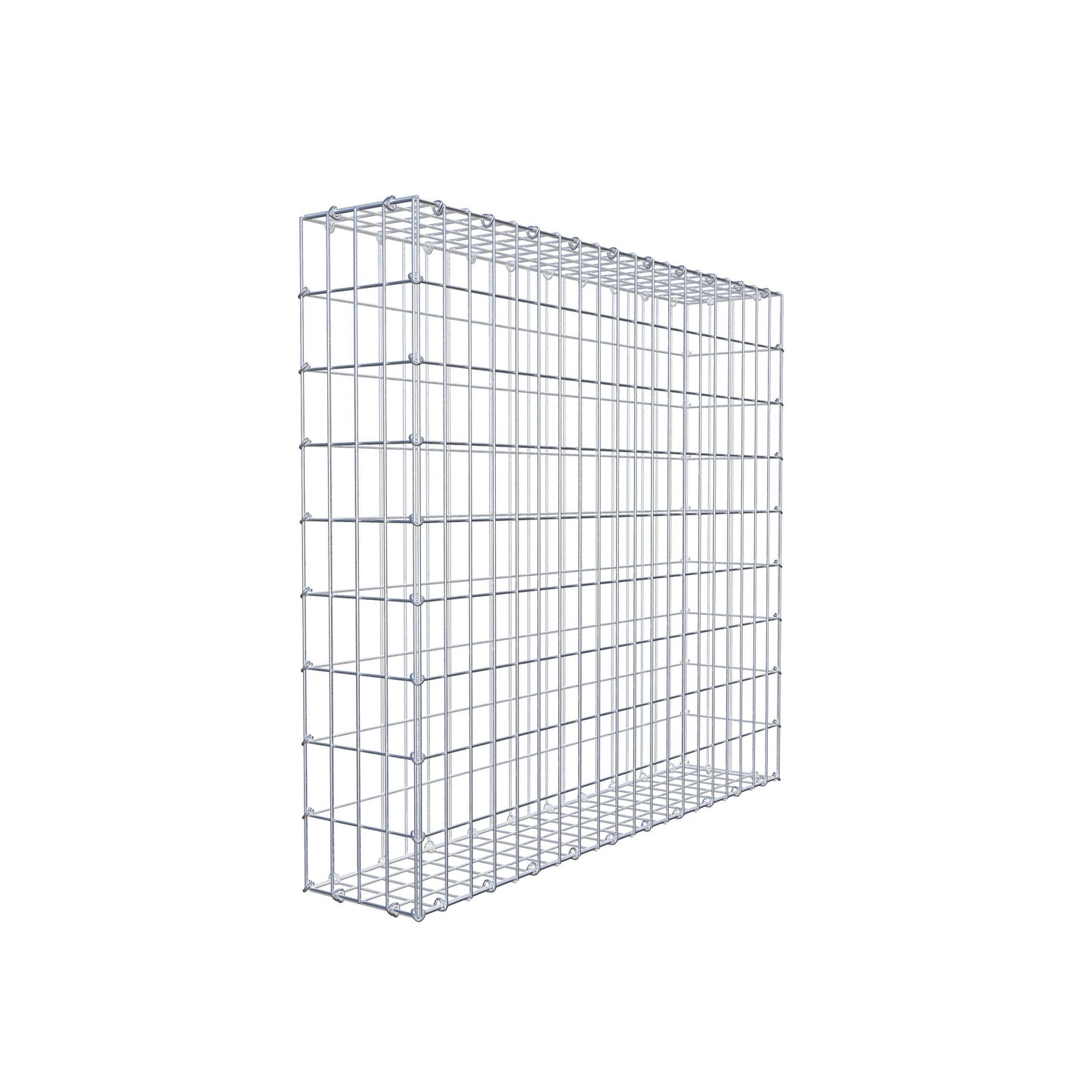 Gabião 100 cm x 90 cm x 20 cm (C x A x P), malhagem 5 cm x 10 cm, anel C