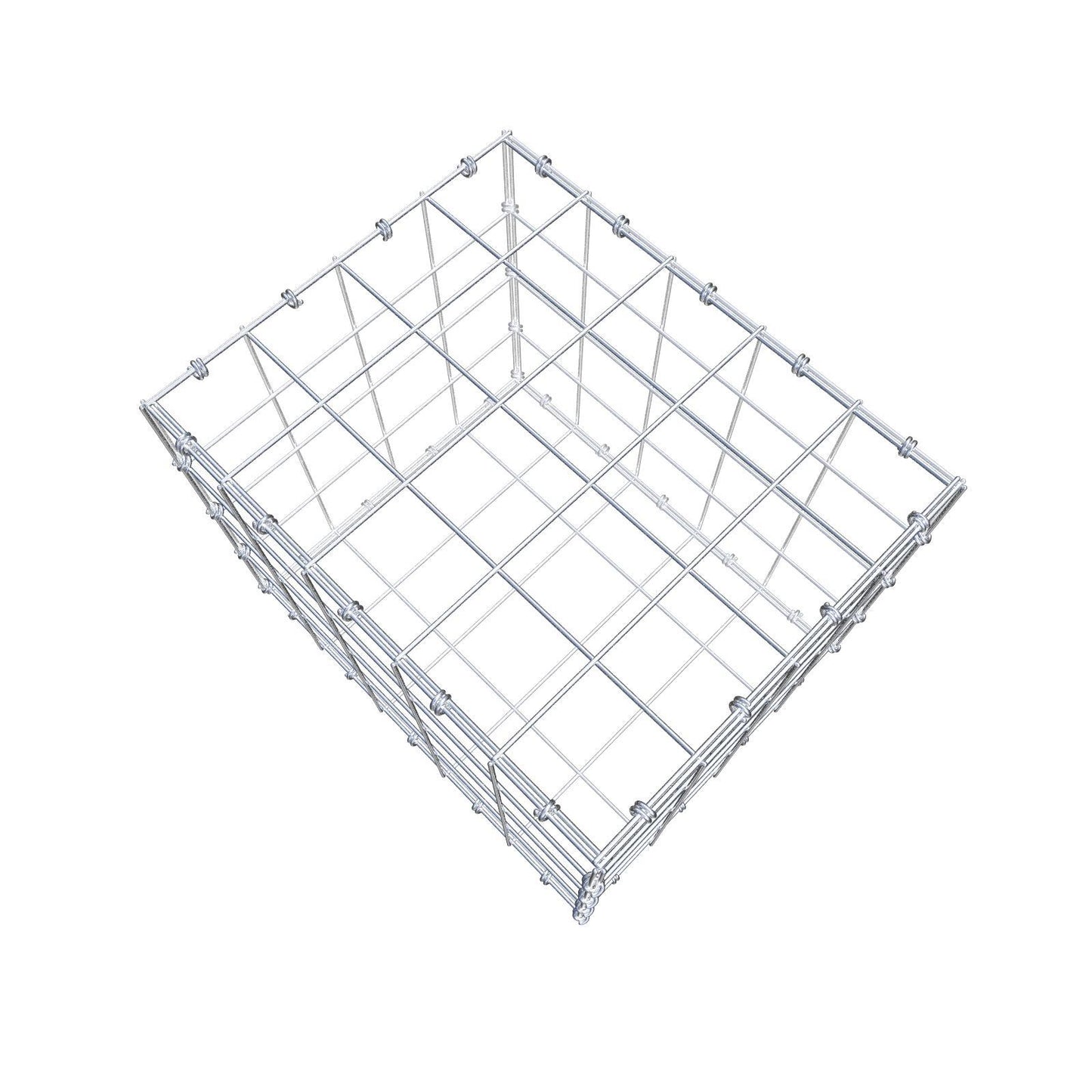 Gabião 50 cm x 40 cm x 40 cm (C x A x P), malhagem 10 x 10 cm, anel espiral