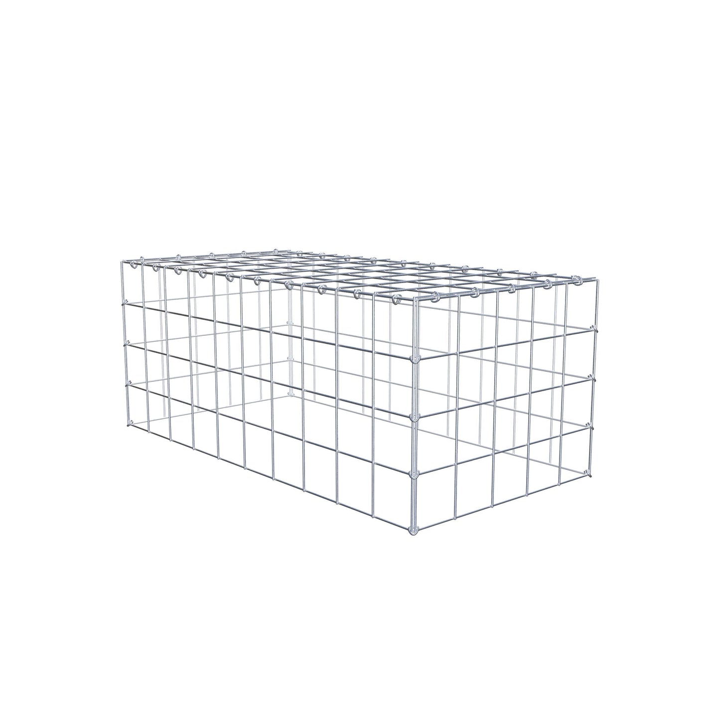Gabião Tipo 3 100 cm x 40 cm x 50 cm (C x A x P), malhagem 10 cm x 10 cm, anel C