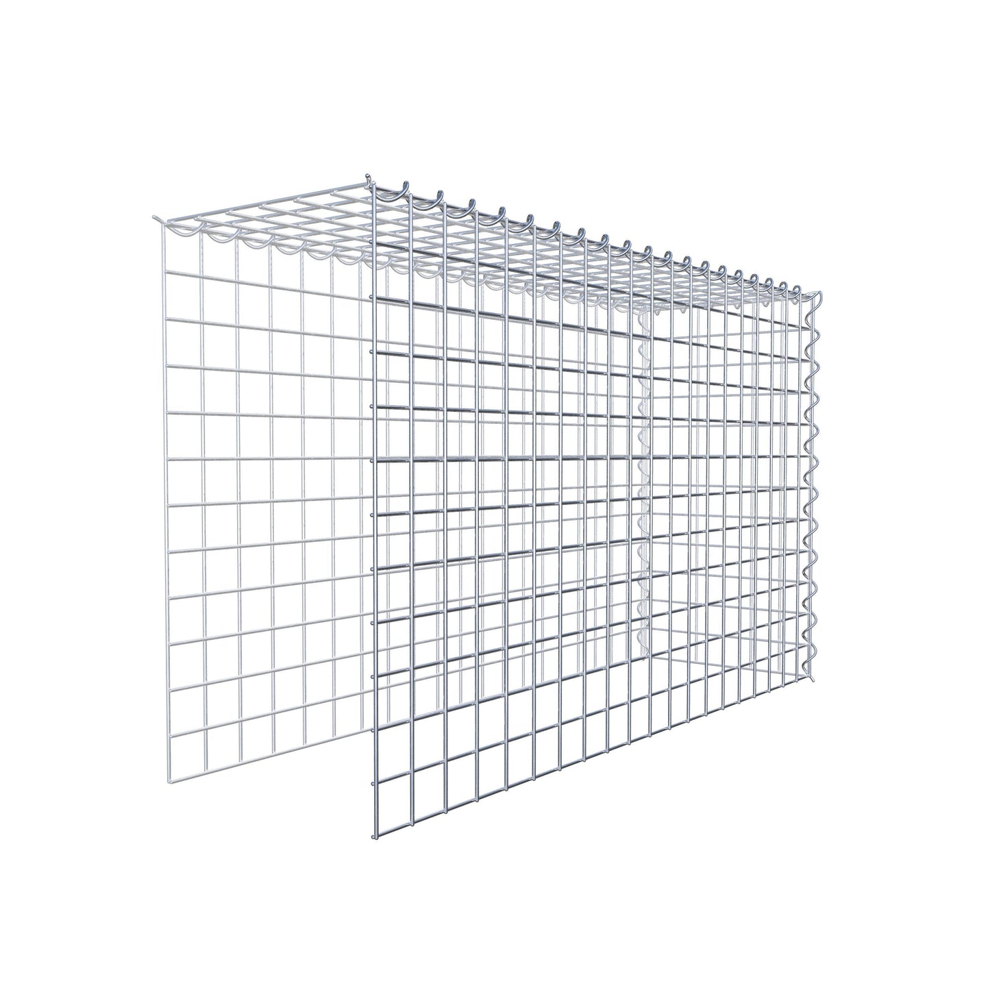 Grown-on gabion type 4 100 cm x 60 cm x 30 cm (L x H x D), mesh size 5 cm x 5 cm, spiral