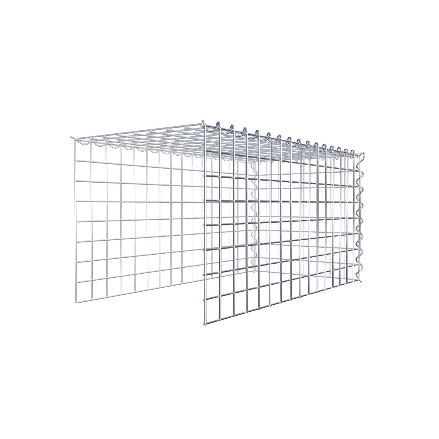 Gabião tipo 4 80 cm x 40 cm x 40 cm (C x A x P), malhagem 5 cm x 5 cm, espiral