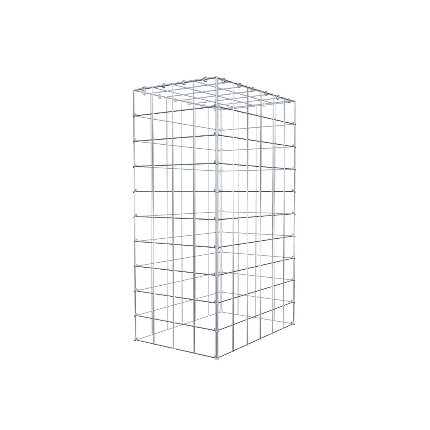 Monteret gabion type 3 100 cm x 60 cm x 40 cm (L x H x D), maskestørrelse 10 cm x 10 cm, C-ring