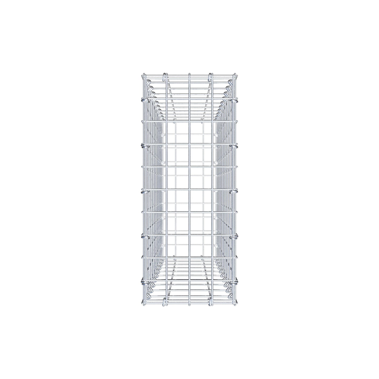 Gabião 100 cm x 20 cm x 50 cm (C x A x P), malhagem 5 cm x 10 cm, anel C