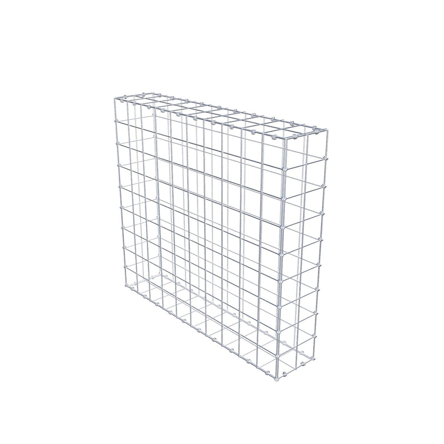 Gabion 100 cm x 90 cm x 20 cm (L x H x D), maskestørrelse 10 x 10 cm, spiralring