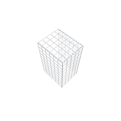 Monteret gabion type 4 100 cm x 60 cm x 50 cm (L x H x D), maskestørrelse 10 cm x 10 cm, C-ring