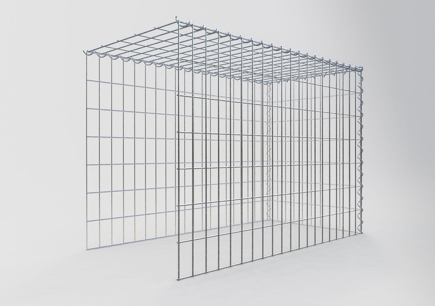Anbaugabione Typ 4 100 cm x 70 cm x 50 cm (L x H x T), Maschenweite 5 cm x 10 cm, Spirale
