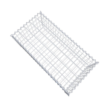Gabião 100 cm x 40 cm x 50 cm (C x A x P), malhagem 5 cm x 10 cm, espiral