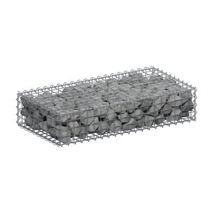 Gabion 100 cm x 20 cm x 50 cm (L x H x P), mailles 5 cm x 5 cm, spirale