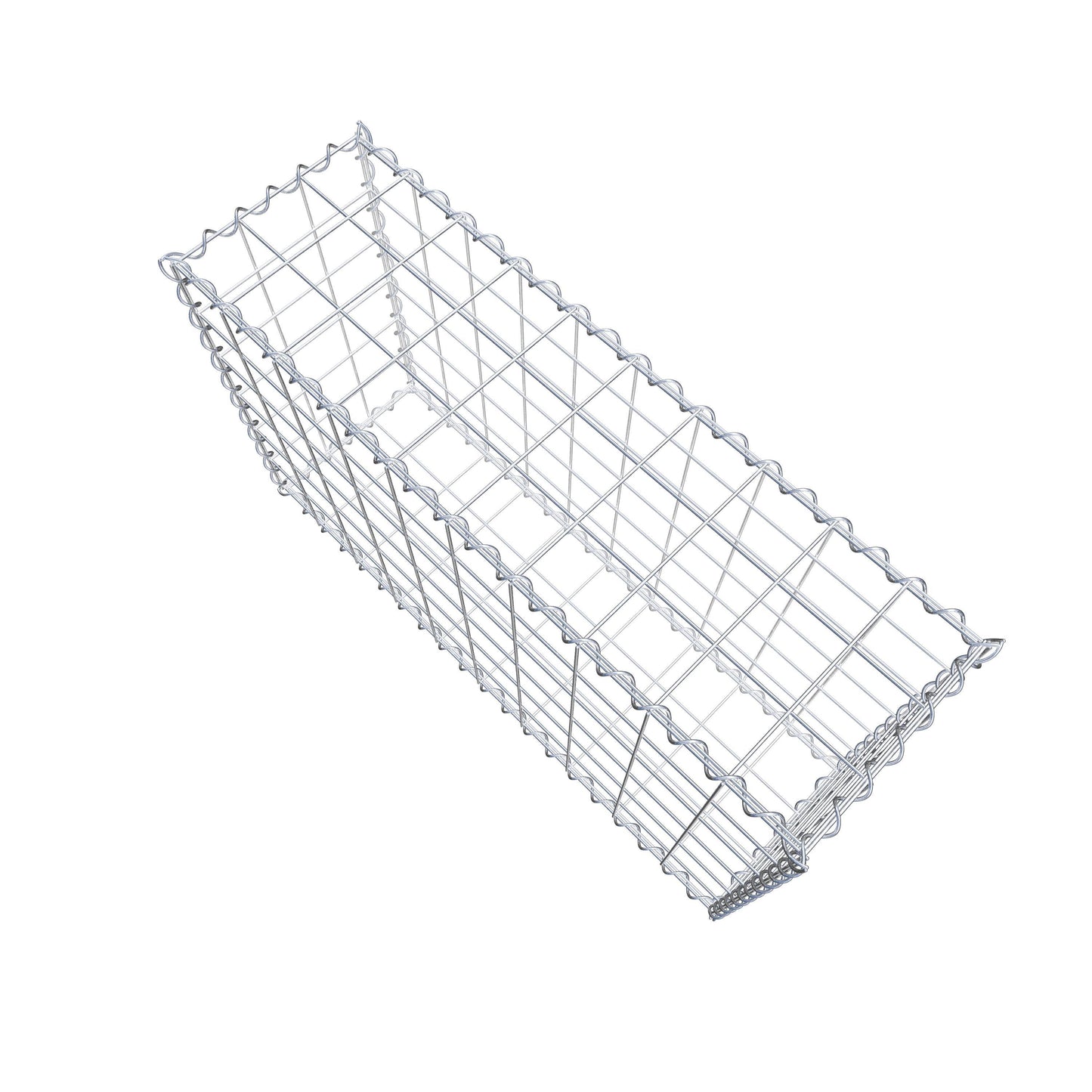 Gabião 100 cm x 60 cm x 30 cm (C x A x P), malhagem 10 cm x 10 cm, espiral