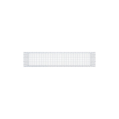 Gabion 200 cm x 100 cm x 40 cm (L x H x D), maskstorlek 5 cm x 10 cm, C-ring