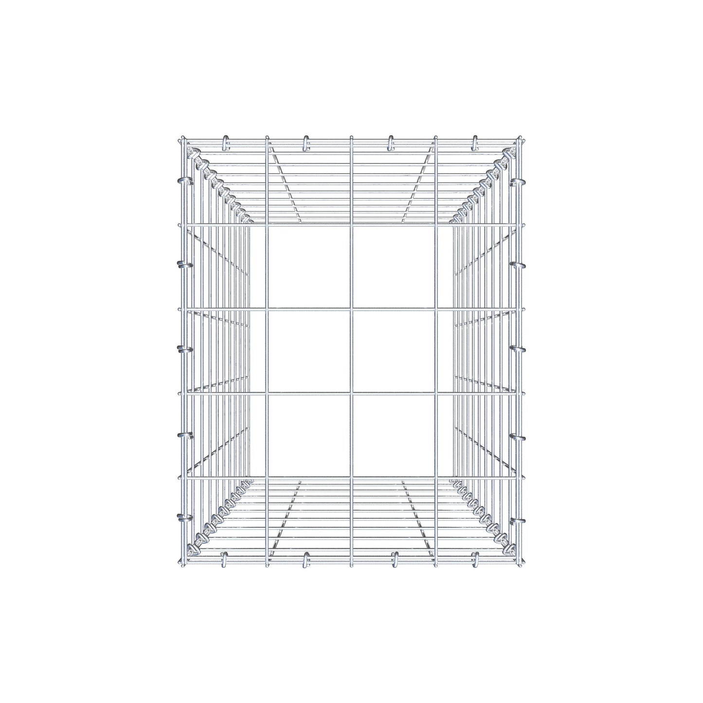 Gabião Tipo 3 100 cm x 40 cm x 50 cm (C x A x P), malhagem 10 cm x 10 cm, anel C