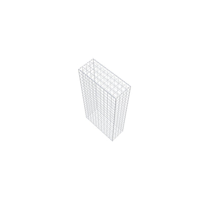 Gabion 200 cm x 100 cm x 40 cm (L x H x D), maskestørrelse 10 cm x 10 cm, C-ring
