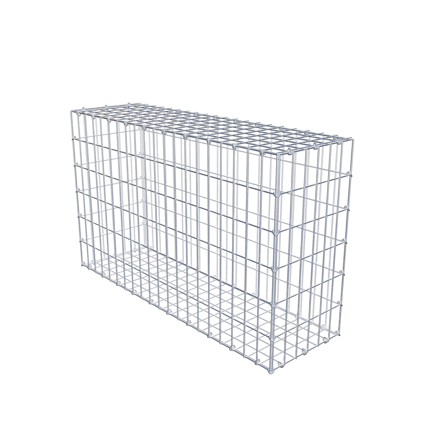 Gabion 100 cm x 60 cm x 30 cm (L x H x P), mailles 5 cm x 10 cm, anneau en C