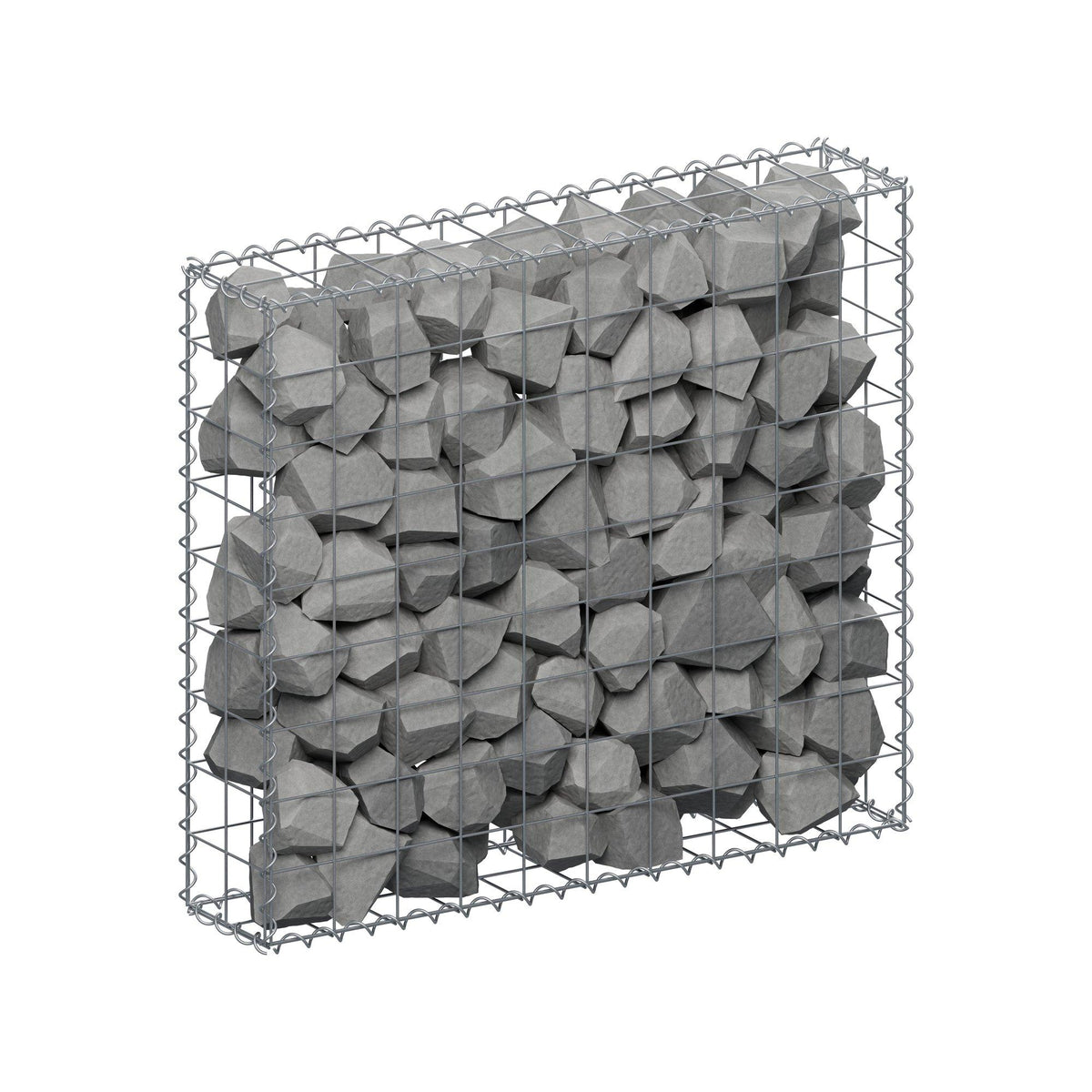 Gabião 100 cm x 90 cm x 20 cm (C x A x P), malhagem 10 cm x 10 cm, espiral