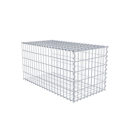Gabião tipo 2 100 cm x 50 cm x 50 cm (C x A x P), malhagem 5 cm x 10 cm, espiral