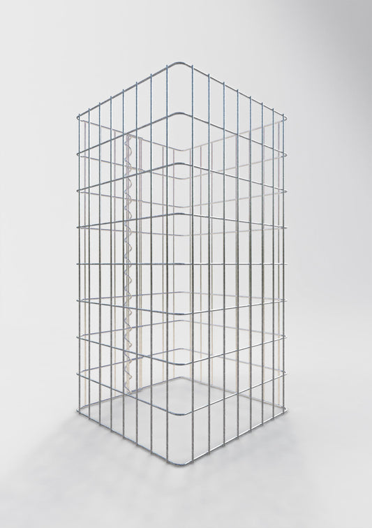 Gabionensäule eckig 42 cm x 42 cm, 80 cm Höhe, MW 5 cm x 10 cm