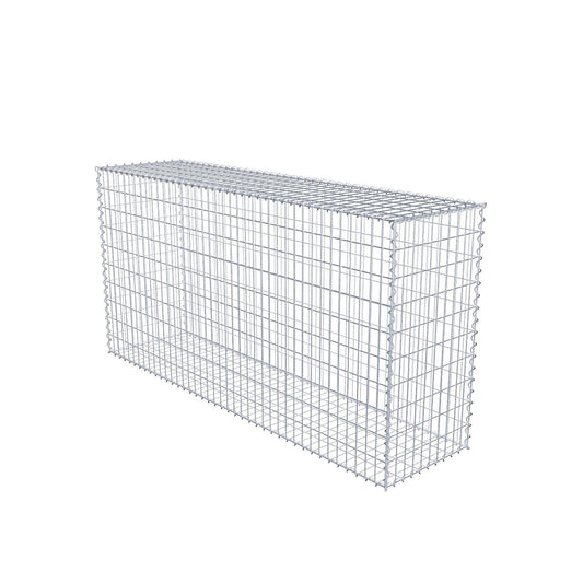 Gabião 200 cm x 100 cm x 50 cm (C x A x P), malhagem 5 cm x 10 cm, espiral