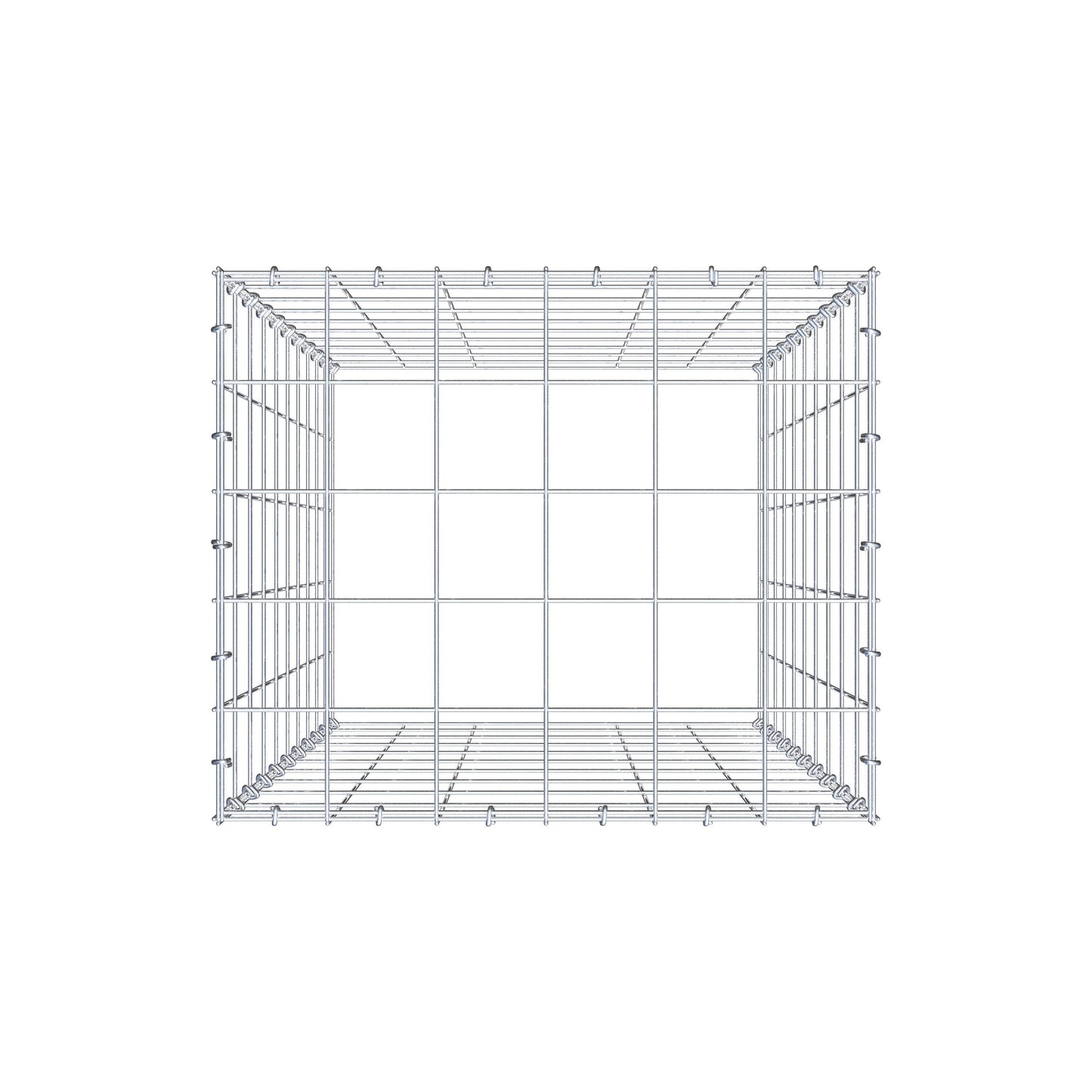 Gabbione aggiuntivo di tipo 3 100 cm x 60 cm x 50 cm (L x A x P), maglia 10 cm x 10 cm, anello a C
