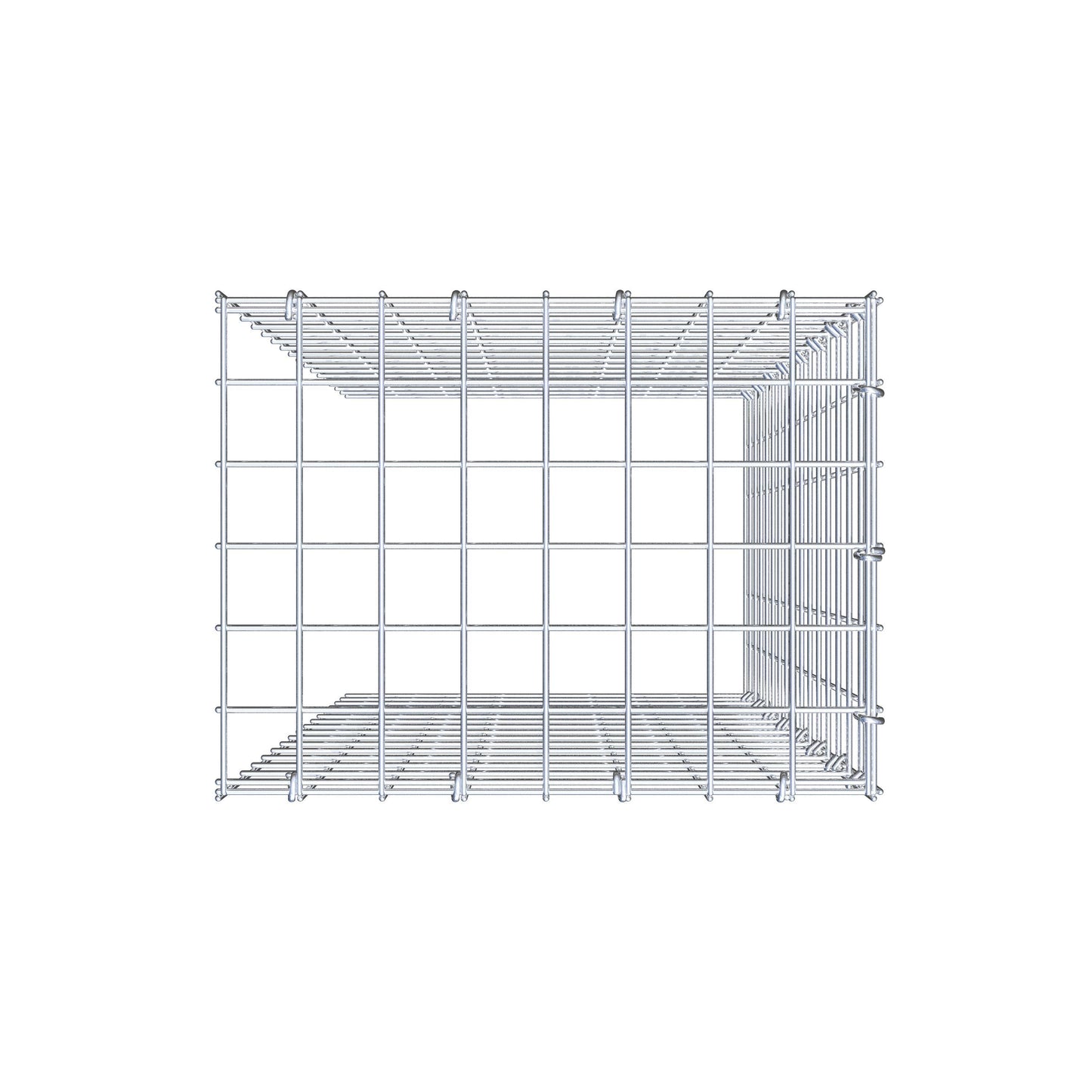 Gabião Tipo 4 80 cm x 40 cm x 30 cm (C x A x P), malhagem 5 cm x 5 cm, anel C