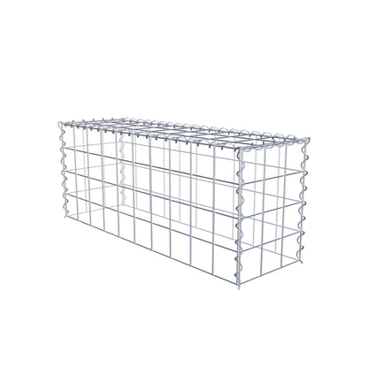 Opvokset gabion type 3 100 cm x 40 cm x 30 cm (L x H x D), maskestørrelse 10 cm x 10 cm, spiral