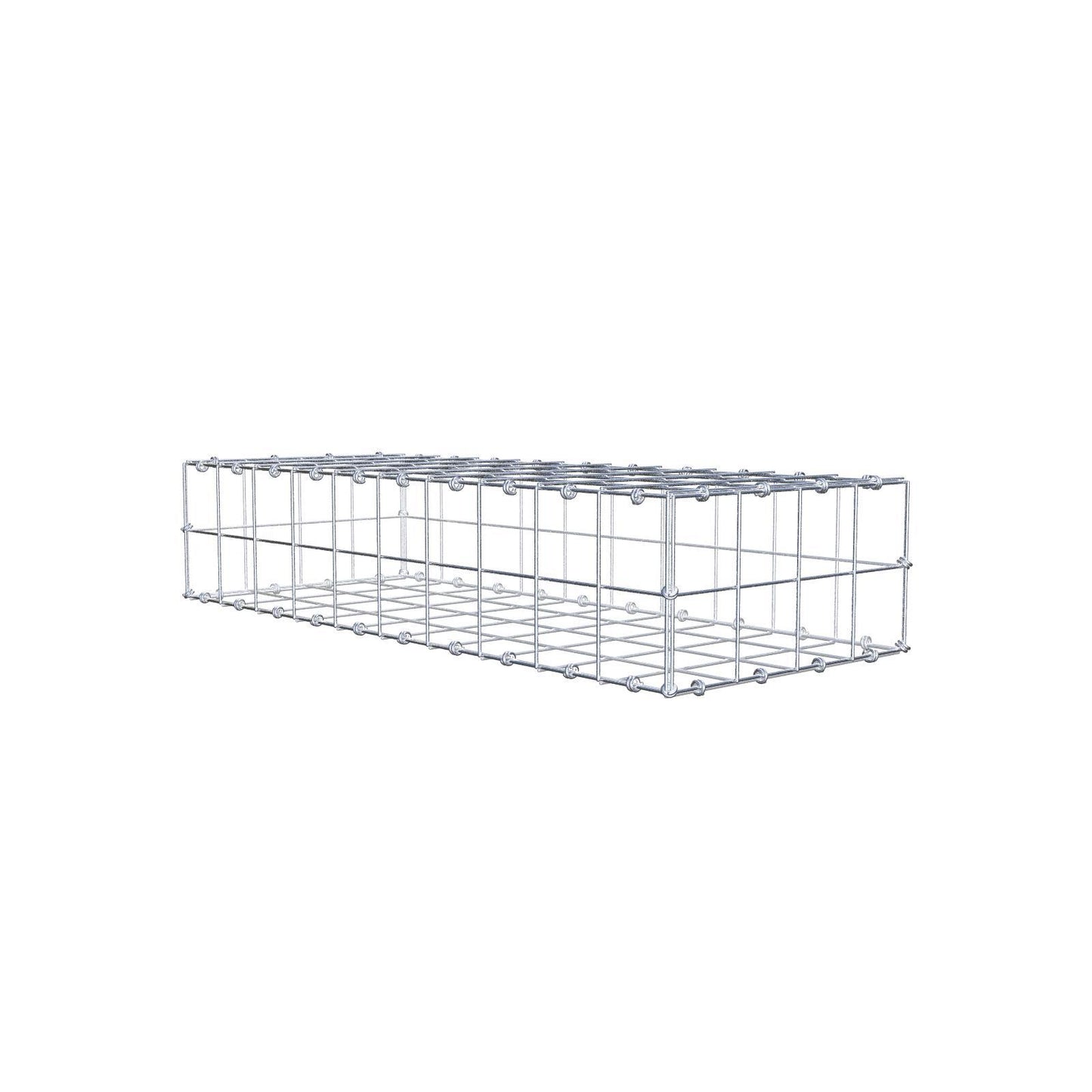 Gabião 100 cm x 20 cm x 40 cm (C x A x P), malhagem 10 x 10 cm, anel espiral