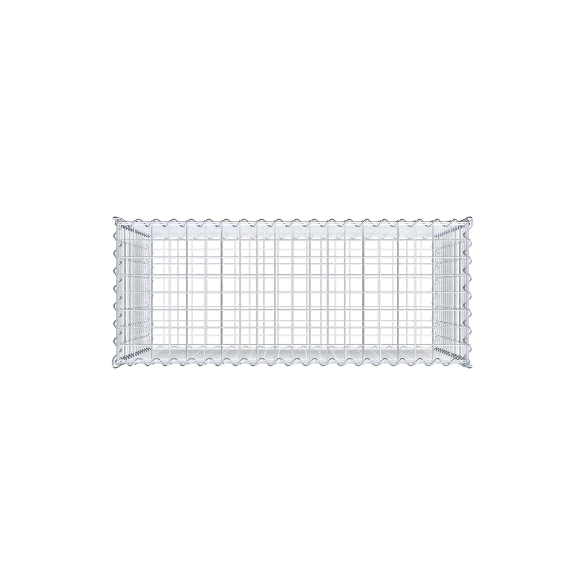 Gabião 100 cm x 70 cm x 40 cm (C x A x P), malhagem 5 cm x 5 cm, espiral