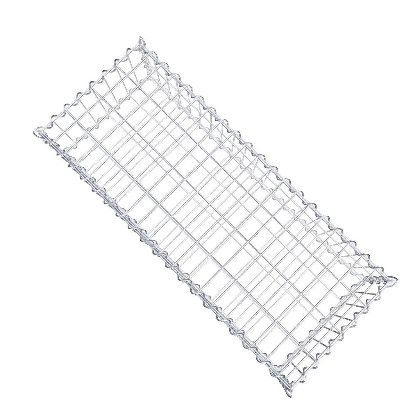 Gabião 100 cm x 20 cm x 40 cm (C x A x P), malhagem 5 cm x 10 cm, espiral