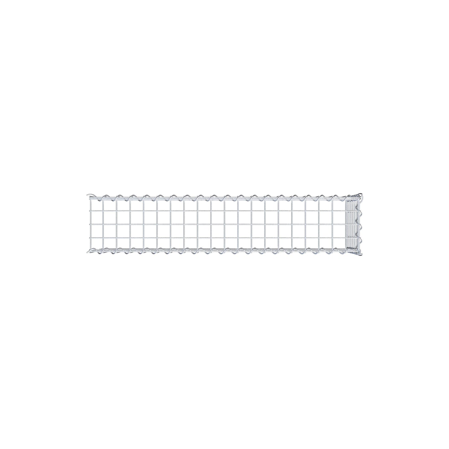 Opvokset gabion type 4 100 cm x 30 cm x 20 cm (L x H x D), maskestørrelse 5 cm x 5 cm, spiral