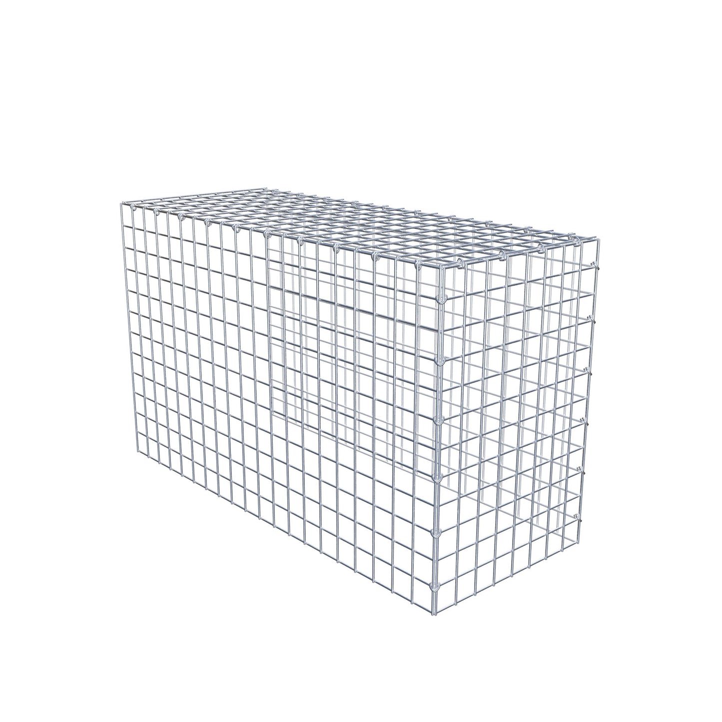 Gavión acoplable tipo 4 100 cm x 60 cm x 40 cm (L x A x P), malla 5 cm x 5 cm, anillo en C