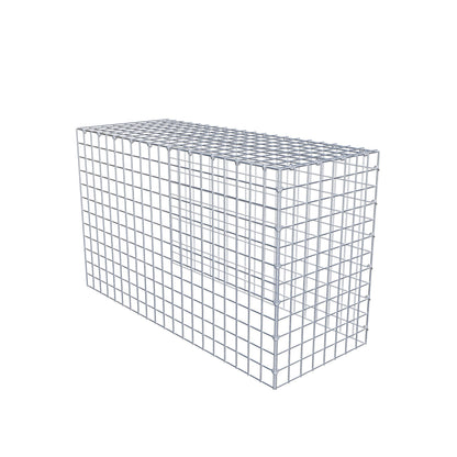 Gavión acoplable tipo 4 100 cm x 60 cm x 40 cm (L x A x P), malla 5 cm x 5 cm, anillo en C
