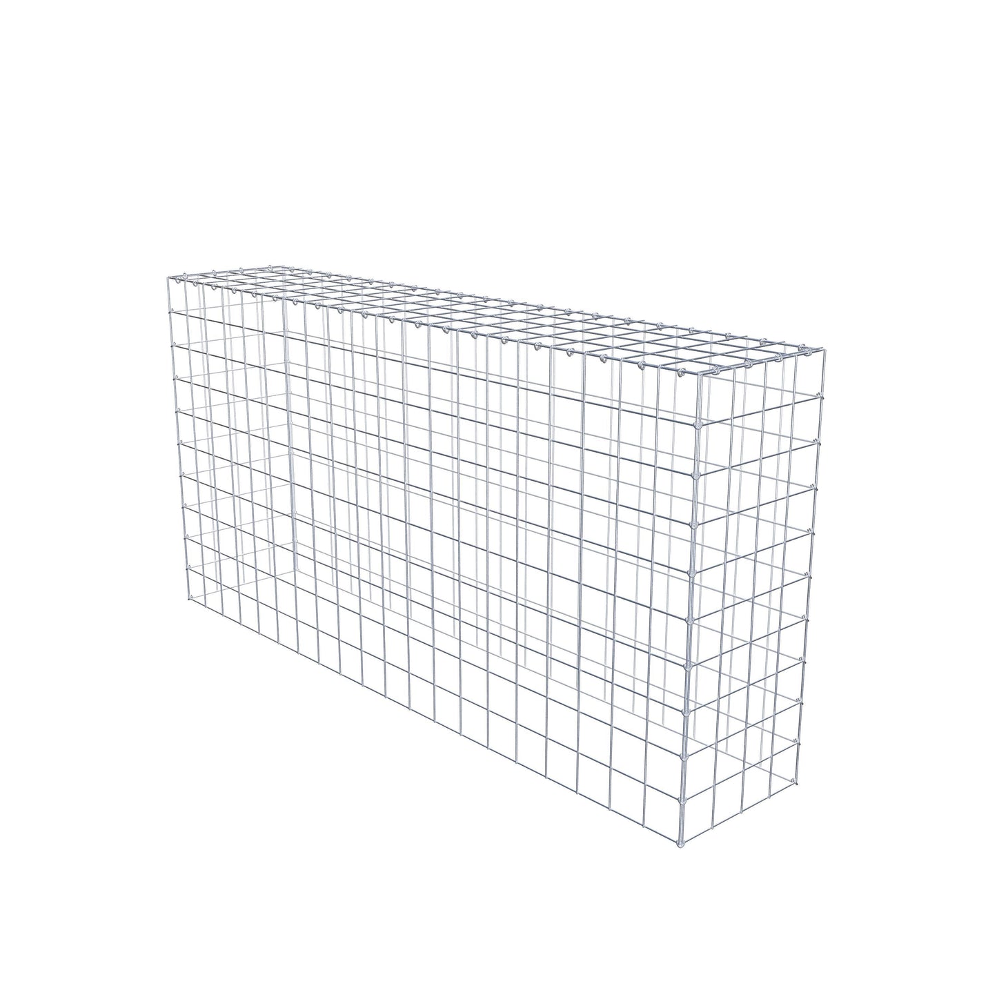 Monteret gabion type 3 200 cm x 100 cm x 40 cm (L x H x D), maskestørrelse 10 cm x 10 cm, C-ring
