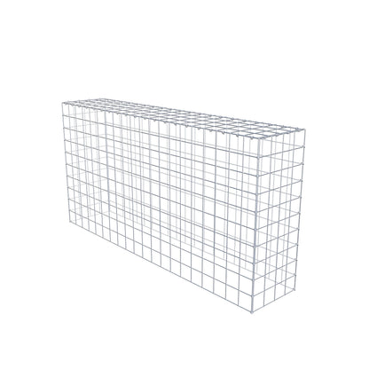 Monteret gabion type 3 200 cm x 100 cm x 40 cm (L x H x D), maskestørrelse 10 cm x 10 cm, C-ring