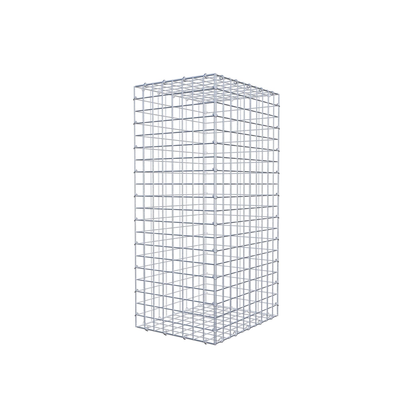 Gabião 100 cm x 50 cm x 40 cm (C x A x P), malhagem 5 cm x 5 cm, anel C