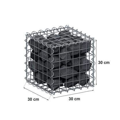 Gabione 30 cm x 30 cm x 30 cm (L x H x T), Maschenweite 5 cm x 5 cm, Spirale