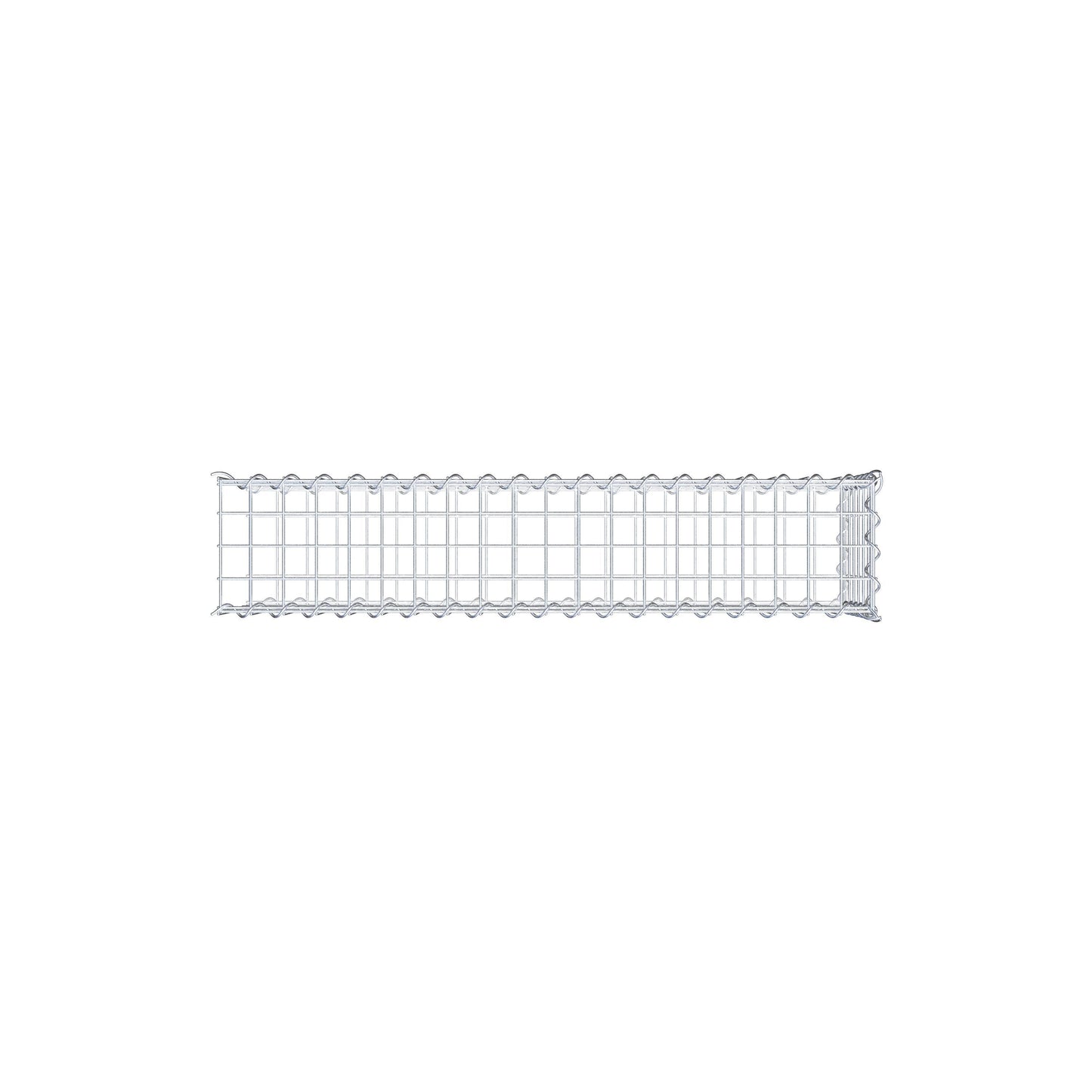 Aangegroeide schanskorf type 2 100 cm x 30 cm x 20 cm (L x H x D), maaswijdte 5 cm x 5 cm, spiraal