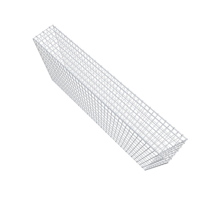 Gabbione 200 cm x 100 cm x 30 cm (L x H x P), maglia 5 cm x 10 cm, anello a C