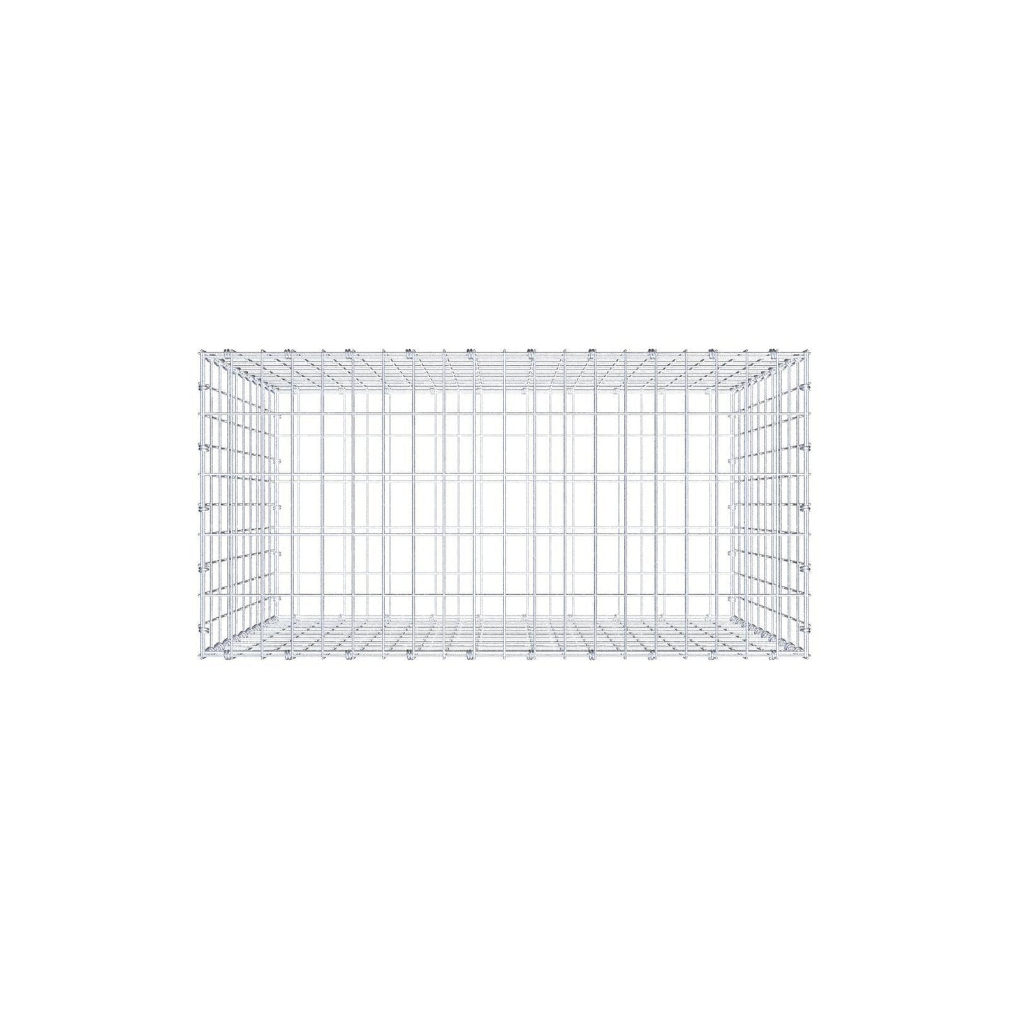 Gabião 100 cm x 100 cm x 50 cm (C x A x P), malhagem 5 x 10 cm, anel espiral
