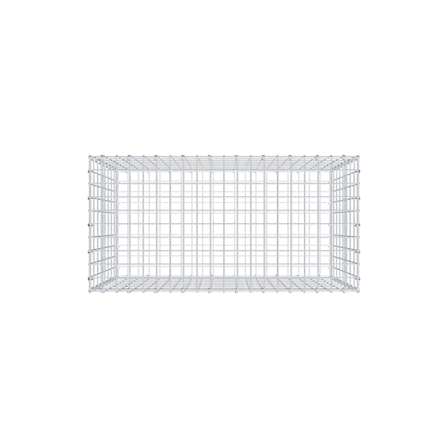 Gabione 100 cm x 80 cm x 50 cm (L x H x T), Maschenweite 5 cm x 10 cm, C-Ring