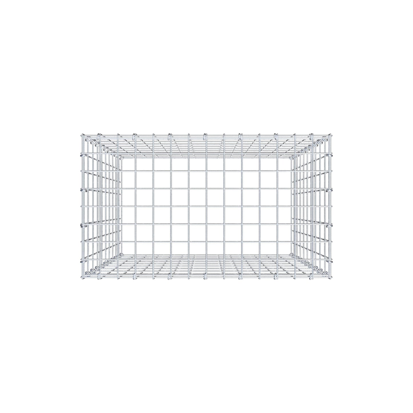 Type 3 oplegkorf 100 cm x 70 cm x 40 cm (L x H x D), maaswijdte 5 cm x 10 cm, C-ring