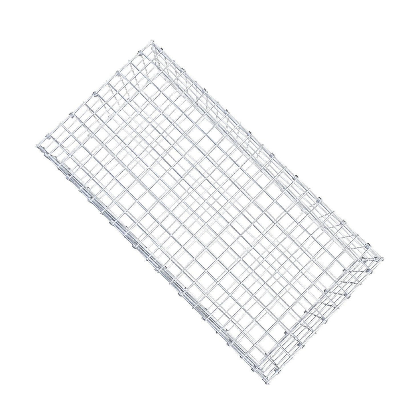Gabion 100 cm x 20 cm x 50 cm (L x H x P), mailles 5 x 5 cm, anneau en spirale
