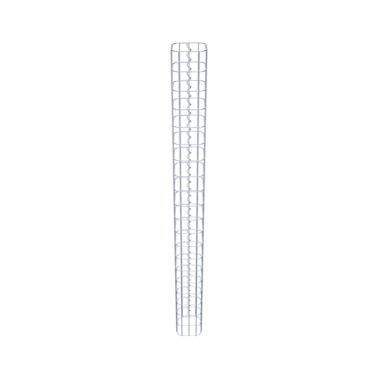 Coluna de gabião quadrada 17 cm x 17 cm, 200 cm de altura, PM 5 cm x 10 cm