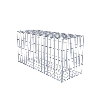 Gabbione 80 cm x 40 cm x 30 cm (L x H x P), maglia 5 cm x 10 cm, anello a C