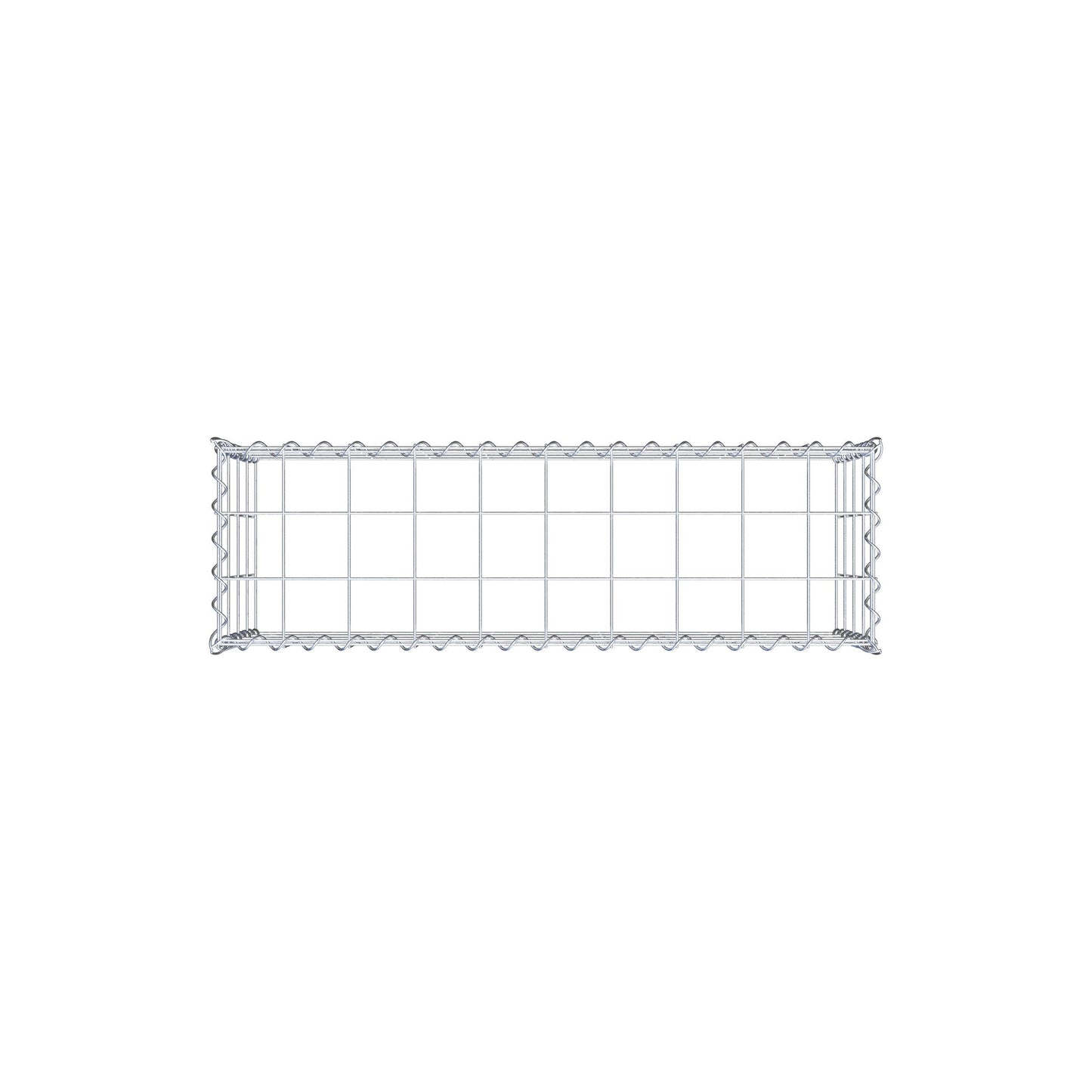 Opvokset gabion type 3 100 cm x 40 cm x 30 cm (L x H x D), maskestørrelse 10 cm x 10 cm, spiral