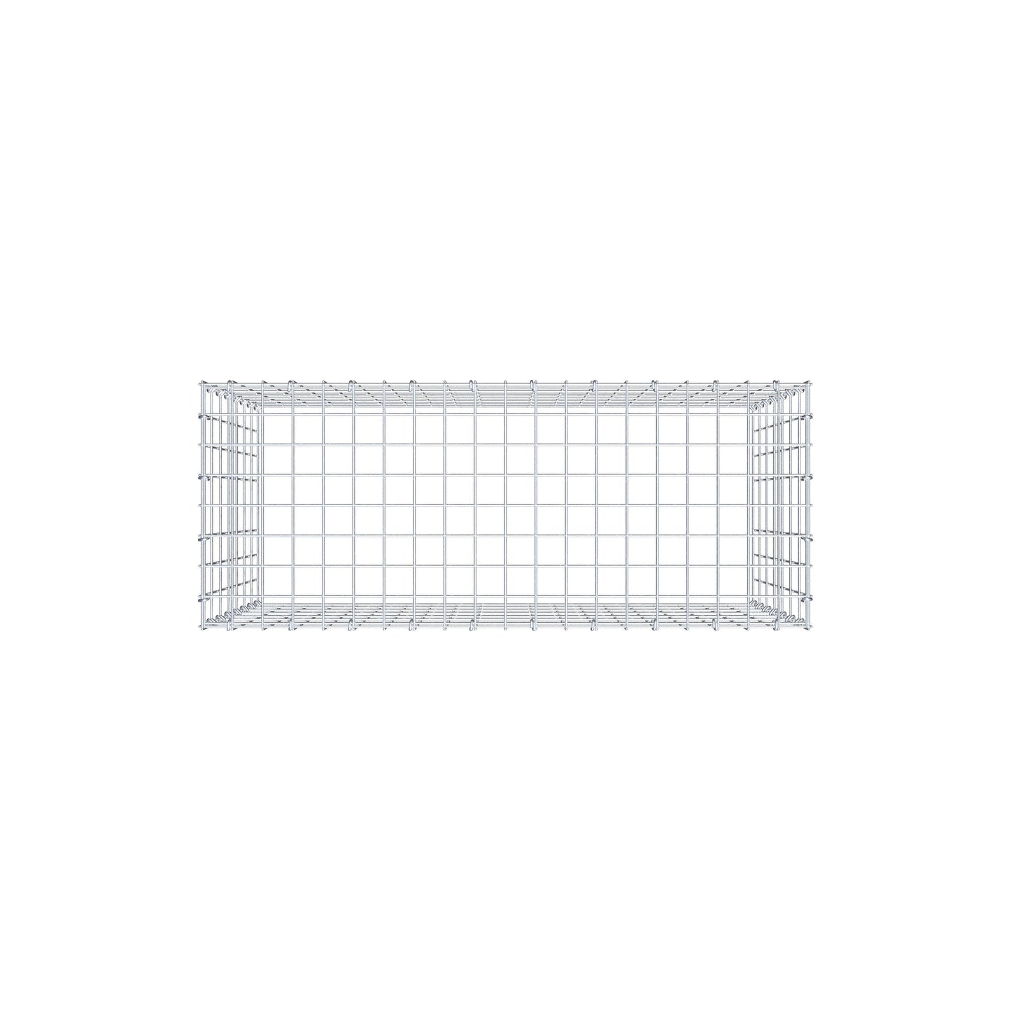 Type 3 oplegkorf 100 cm x 70 cm x 40 cm (L x H x D), maaswijdte 5 cm x 10 cm, C-ring