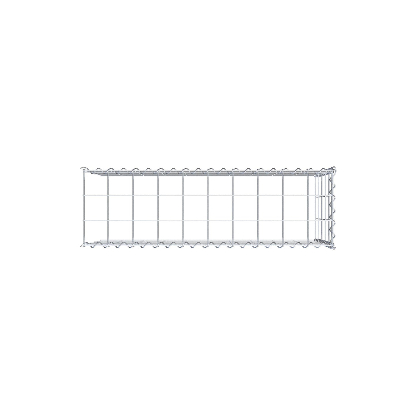 Opvokset gabion type 4 100 cm x 50 cm x 30 cm (L x H x D), maskestørrelse 10 cm x 10 cm, spiral